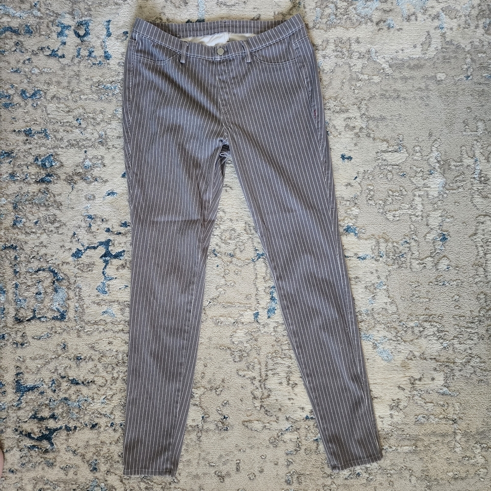 UNIQLO gray stripped jeggings